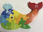 Whale Wooden Number Puzzle