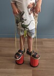 PAIR OF RED MINI STILTS