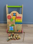 Wooden Activity Walker & Blocks