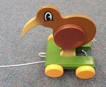 Wooden Pull along Kiwi