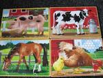 4 Puzzle Farm Animals