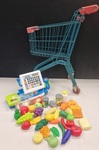 Green Shopping Trolley , Fun Market Checkout & Groceries