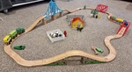 Wooden  Curvy Rails, Bridges & Animals  Rail Set