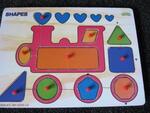 Wooden Train Shapes Puzzle