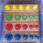 Montessori Wooden Peg Sorting Activity
