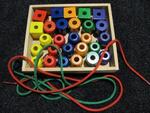 Wooden Primary Lacing Beads   #1