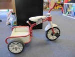 Red and White Tri-ang Trike