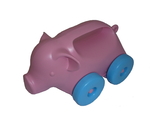 Green Toy Push Along Pig