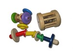 3 Wooden Rattles