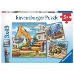 Construction Vehicle Puzzles 3 x 49 Piece