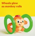 Bright Starts Roll & Glow Monkey w/Lights and Sounds Interactive Play