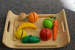 853: Wooden Cut-up Fruit Set
