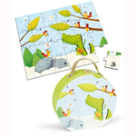Suitcase Puzzle - Animals in the Bath