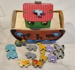 Wooden Noah's Ark shape sorter