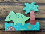 Wooden Triceratops puzzle