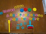 Playdough tools Letters and Numbers Stencils