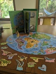 The World of Dinosaurs map puzzle and book