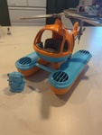 Green Toys sea helicopter and pilot