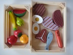 Wooden Meat and Fruit Set