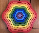 Wooden Rainbow Flower
