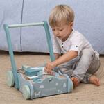 Wooden Push Cart and Blocks