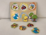 Wooden Insects and animals puzzle