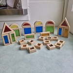 Wooden Rainbow Building Blocks