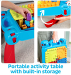 MEGA BLOKS First Builders Toddler Blocks Toy, Build ‘n Learn Portable Activity Table