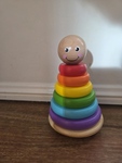 Wooden Rainbow Stacker Toy