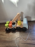 Wooden Crane Pull along with blocks