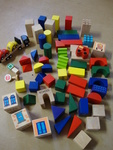 Small city wooden blocks