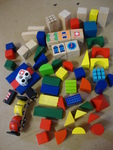 Small city wooden blocks