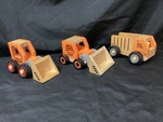 Wooden truck set 