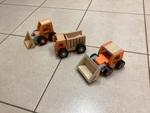 Wooden truck set 