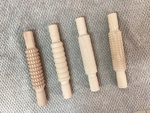 Wooden play dough rollers 