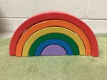 Wooden stackable rainbow