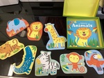 Animal puzzle and book