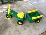 3 wheel John Deere & trailer 