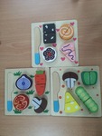 Wooden cutting food (3 sets) 
