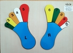 Feet with Number Puzzle- 12pcs (B)