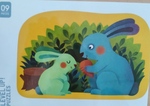 Rabbits sharing a carrot - 9 pcs
