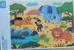 Cartoon Safari Animal Puzzle - 24 pcs