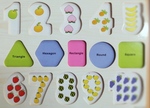 Wooden Peg Boards - Numbers + Shapes 