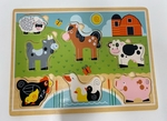 Wooden Barn Yard Animals Puzzle