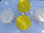 PARTY 4xStools & yellow covers