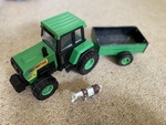 Green Tractor and Trailer