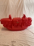 Red Seasaw Train Rocker