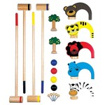 WOODEN ANIMAL CROQUET