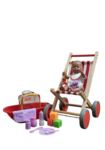 Wooden Stroller & Doll Set