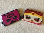 BAT GIRL AND WONDER WOMAN CAPE AND MASK SET